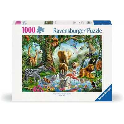 PUZZLE 1000 PEZZI ravensburger AVVENTURE NELLA GIUNGLA originale ANIMALI