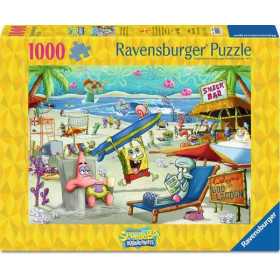 PUZZLE 1000 PEZZI ravensburger SPONGEBOB originale BEACH FUN