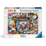 PUZZLE 1000 PEZZI ravensburger ELEGANTE RITARDO originale FASHIONABLY LATE