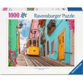 PUZZLE 1000 PEZZI ravensburger LISBON TRAM originale PAESAGGIO SPAGNOLO