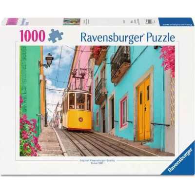 PUZZLE 1000 PEZZI ravensburger LISBON TRAM originale PAESAGGIO SPAGNOLO