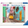 PUZZLE 1000 PEZZI ravensburger LISBON TRAM originale PAESAGGIO SPAGNOLO