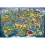 PUZZLE 5000 PEZZI ravensburger MAPPA ILLUSTRATA DEL MONDO originale ILLUSTRATED WORLD MAP