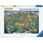 PUZZLE 5000 PEZZI ravensburger MAPPA ILLUSTRATA DEL MONDO originale ILLUSTRATED WORLD MAP