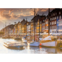 PUZZLE 500 PEZZI ravensburger SUNSET IN COPENHAGEN originale TRAMONTO
