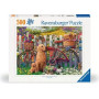 PUZZLE 500 PEZZI ravensburger CUTE DOGS IN THE GARDEN originale AMICI PELOSI IN GIARDINO