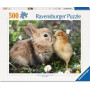 PUZZLE 500 PEZZI ravensburger RABBIT AND DUCK originale CUCCIOLI