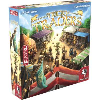 TRICKY TRADERS gioco da tavolo UNO CONTRO UNO pegasus spiele IN INGLESE età 10+