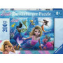 PUZZLE 200 PEZZI XXL ravensburger MERMAID MAGIC originale SIRENE età 8+