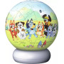 BLUEY palla LUCE NOTTURNA sfera PUZZLE 3D tridimensionale LUMINOSO ravensburger 73 PEZZI età 6+