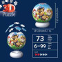 PAW PATROL palla LUCE NOTTURNA sfera PUZZLE 3D tridimensionale NIGHTLIGHT ravensburger 73 PEZZI età 6+