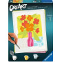 CREART kit artistico OLEANDRI ARANCIONI ravensburger SERIE TREND con pennello 2 IN 1 età 12+
