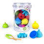 CILINDRO 24 pezzi LALABOOM attacca avvita mescola impila FORME IN PLASTICA pop twist mix stack 5 IN 1 snap beads 10 MESI +