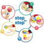CILINDRO 24 pezzi LALABOOM attacca avvita mescola impila FORME IN PLASTICA pop twist mix stack 5 IN 1 snap beads 10 MESI +