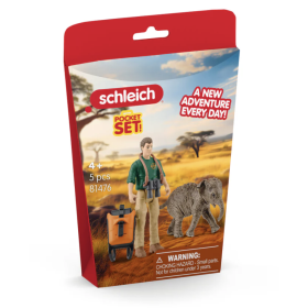 RICERCATORE IN ESCURSIONE miniature in resina POCKET SET schleich EXPLORER età 4+