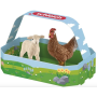 CESTINO DI PASQUA CON AGNELLO E GALLINA miniature in resina MY EASTER FRIENDS schleich 42812 età 4+