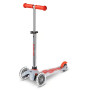 MINI MICRO DELUXE monopattino FLUX plastica e metallo LED a tre ruote ROSSO età 2+