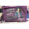 TROUSSE MASCOTTE lilla DIMENSIONE DANZA busta CON ZIP borsa BAG pochette CON MANIGLIA