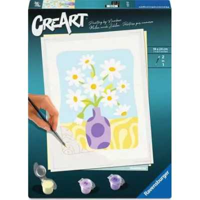 CREART kit artistico CAMOMILLA ravensburger FLOREALE con pennello 2 IN 1 età 12+