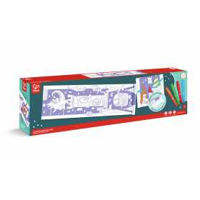 ROTOLO DA COLORARE castle doodle paper roll CASTELLO carta da disegno HAPE autoadesivo CON PASTELLI A CERA età 3+