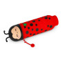 ASTUCCIO 2 in 1 LADYBUG coccinella KAWAII get lucky IN SILICONE con zip ROSSO