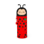 ASTUCCIO 2 in 1 LADYBUG coccinella KAWAII get lucky IN SILICONE con zip ROSSO