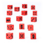 RED CORSAIRS DICE set di 16 dadi ROSSI E NERI warhammer 40k CHAOS SPACE MARINES età 12+