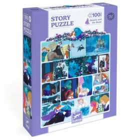 STORY PUZZLE da 100 pezzi LA BELLA E LA BESTIA djeco DJ07055 età 5+