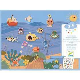 VENTO D'ESTATE kit artistico CREA STICKERS riposizionabili DJECO set creativo DJ09949 età 3+