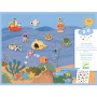 VENTO D'ESTATE kit artistico CREA STICKERS riposizionabili DJECO set creativo DJ09949 età 3+