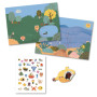 VENTO D'ESTATE kit artistico CREA STICKERS riposizionabili DJECO set creativo DJ09949 età 3+