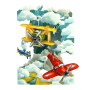 VINTAGE PLANES biglietto d'auguri SWING CARD santoro 3D POP UP