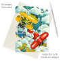 VINTAGE PLANES biglietto d'auguri SWING CARD santoro 3D POP UP