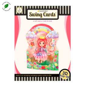 FAIRYTALE PRINCESS biglietto d'auguri SWING CARD santoro 3D POP UP