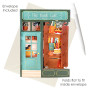 THE BOOK CAFE' biglietto d'auguri SWING CARD santoro 3D POP UP