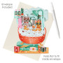 DOGGY BATH TIME biglietto d'auguri SWING CARD santoro 3D POP UP
