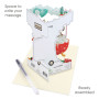 DOGGY BATH TIME biglietto d'auguri SWING CARD santoro 3D POP UP