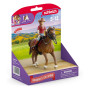 HANNAH & CAYENNE cavallo in resina SCHLEICH miniatura HORSE CLUB 42711 età 3+