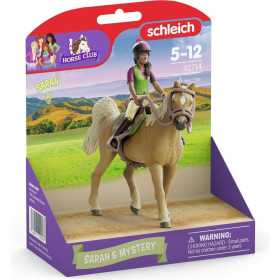 SARAH & MISTERY cavallo in resina SCHLEICH miniatura HORSE CLUB 42714 età 3+