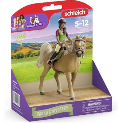 SARAH & MISTERY cavallo in resina SCHLEICH miniatura HORSE CLUB 42714 età 3+