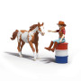 L'AVVENTURA DI HANNAH NEL WEST miniature in resina SCHLEICH hannah western adventure HORSE CLUB 42775 età 5+