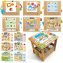 BANCHETTO LEGNO gioco educativo SCUOLA DI SCRITTURA kit HEADU metodo 7 passi IN ITALIANO età 3+