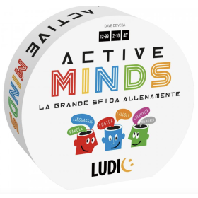 ACTIVE MINDS la grande sfida allenamente LUDIC gioco educativo IN ITALIANO party game PER FAMIGLIE età 12+