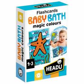 BABY BATH magic colours FLASHCARDS gioco educativo HEADU per il bagnetto IN ITALIANO età 1+