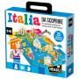 ITALIA DA SCOPRIRE un grande puzzle per conoscere il paese CON 25 SAGOME DEI MONUMENTI gioco educativo HEADU età 5+