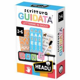 SCRITTURA GUIDATA letterine in gioco LETTERE gioco educativo HEADU età 3+