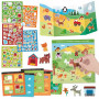 GLI SCUOLA STICKERS con 100 adesivi riutilizzabili ANIMALI E AMBIENTI gioco educativo HEADU età 3+