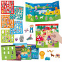 GLI SCUOLA STICKERS con 100 adesivi riutilizzabili FIABE E FAVOLE gioco educativo HEADU età 3+
