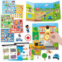 GLI SCUOLA STICKERS con 150 adesivi riutilizzabili NUMERI, FORME E COLORI gioco educativo HEADU età 3+