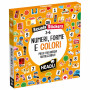 GLI SCUOLA STICKERS con 150 adesivi riutilizzabili NUMERI, FORME E COLORI gioco educativo HEADU età 3+